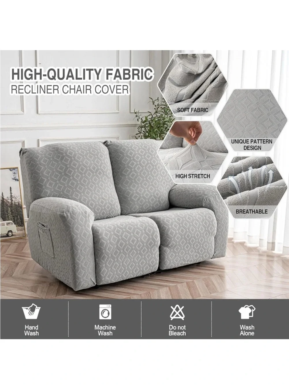 Gennia waterproof recliner cover 2 seater